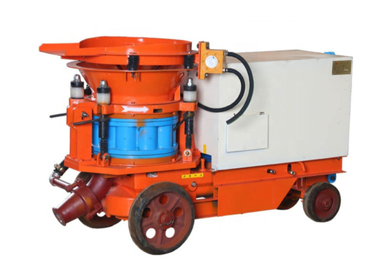 Máquina pequena alaranjada do Guniting da bomba do Shotcrete 5m3/H com compressor